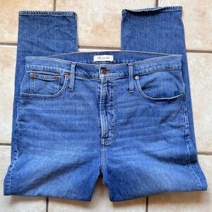 MADEWELL Jeans Women's 33 Blue The Perfect Vintage Jean Stretch Salvaged 13"Rise